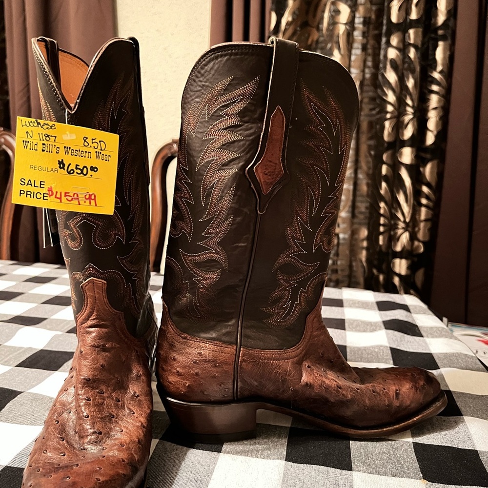 Lucchese Bootmaker Ostrich Boots